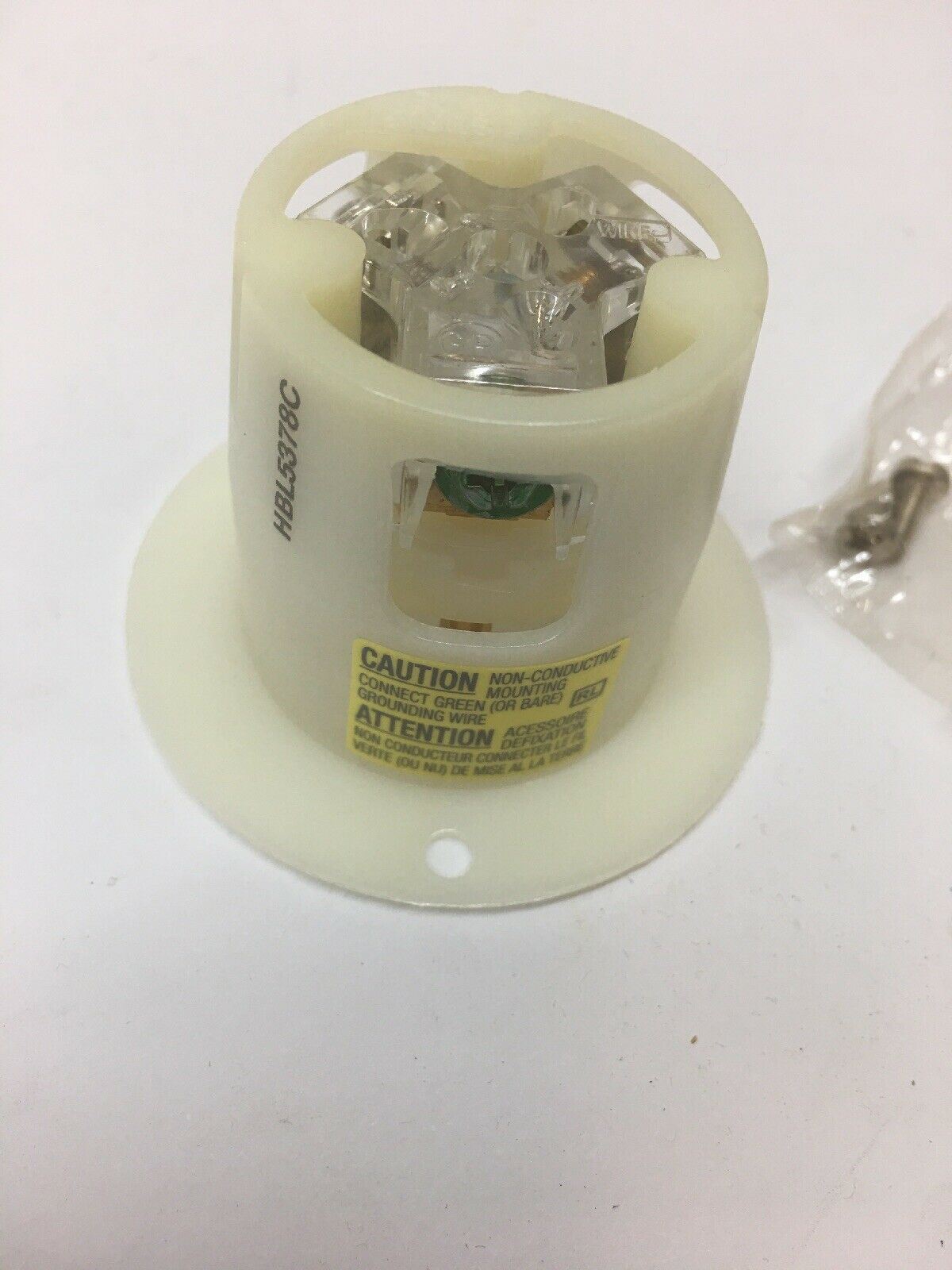 Straight Blade Devices, Male Inlets, Flanged, Industrial/Commercial, 20A 125V, 2