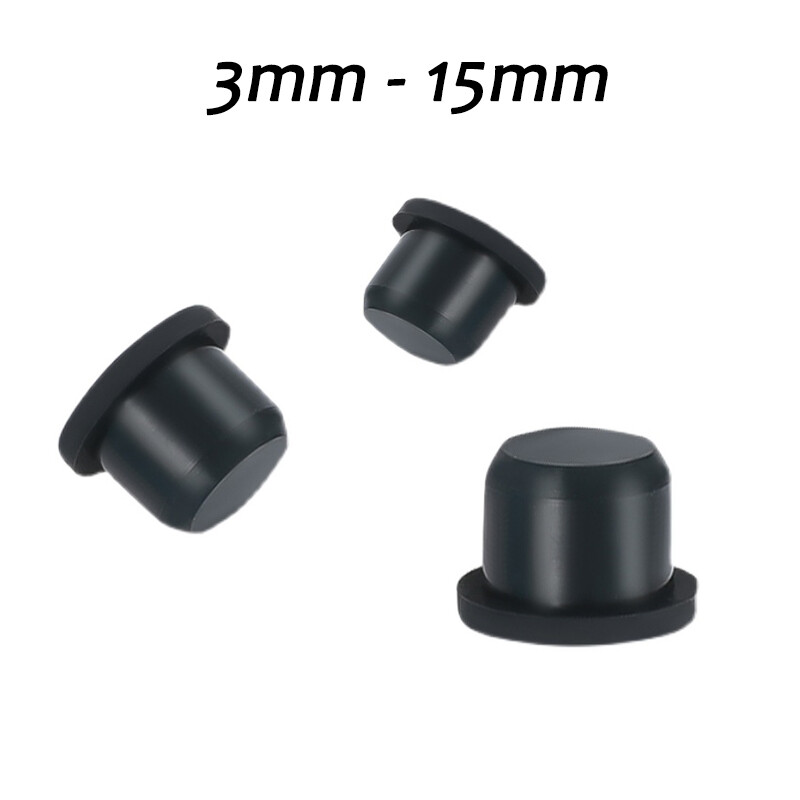 3mm-15mm Round Solid Silicone Rubber Seal Hole Plugs Blanking End Caps Seal Bung