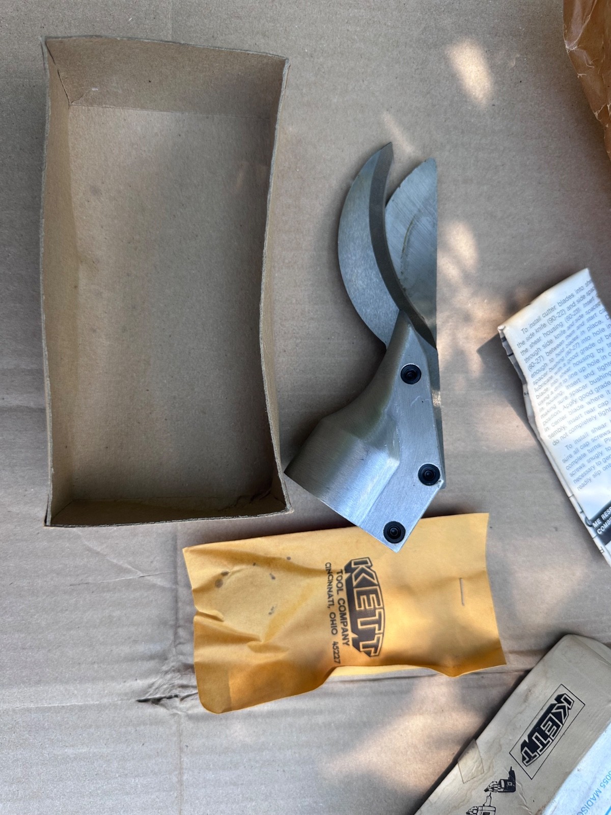 NOS KETT TOOLS 90-20 METAL SHEAR HEAD 18 GAUGE fits KD200/P500/P1060/K100/K200..