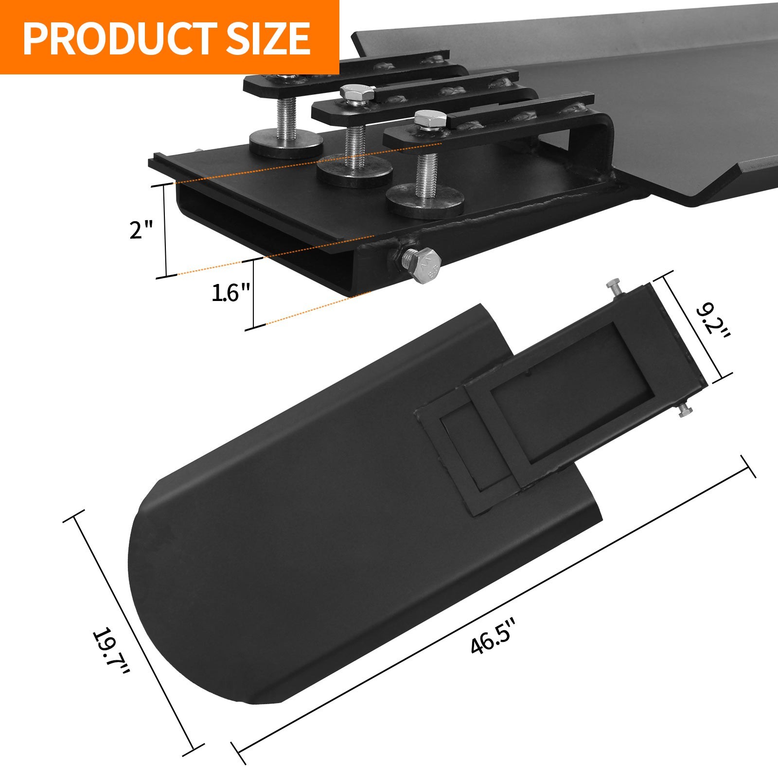 Clamp On Quick Spade, Attachment for Skid Steer, Tractor Bucket or Pallet Fork