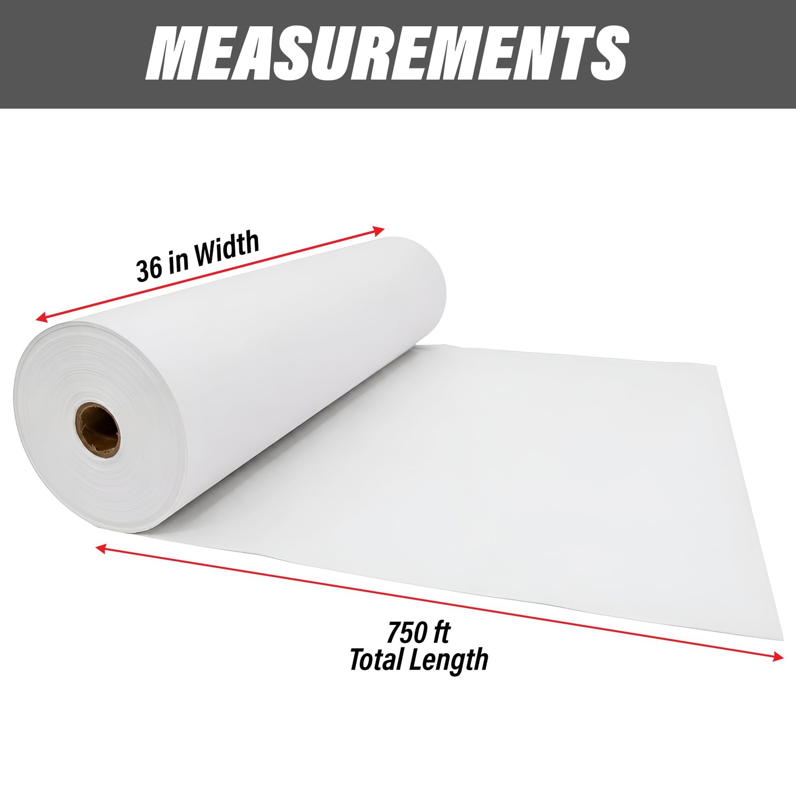 White Masking Paper Automotive Painters Multi-Purpose 36” x 9000” (750′) – Co…