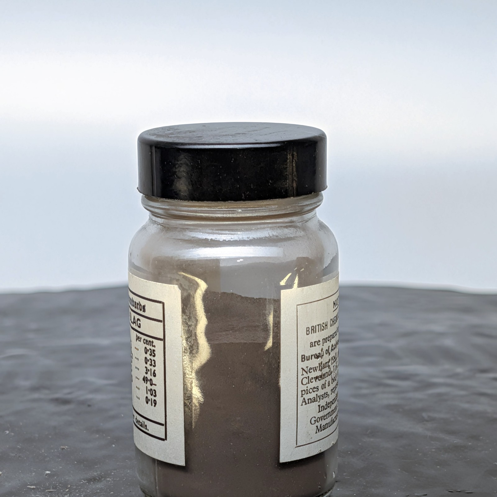 British Chemical Standards 381 Basic Slag+Reference Material Partial Jar â