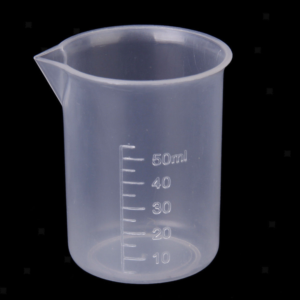 50/100/150/250/500ml Small plastic graduated measuring beaker/cup/container