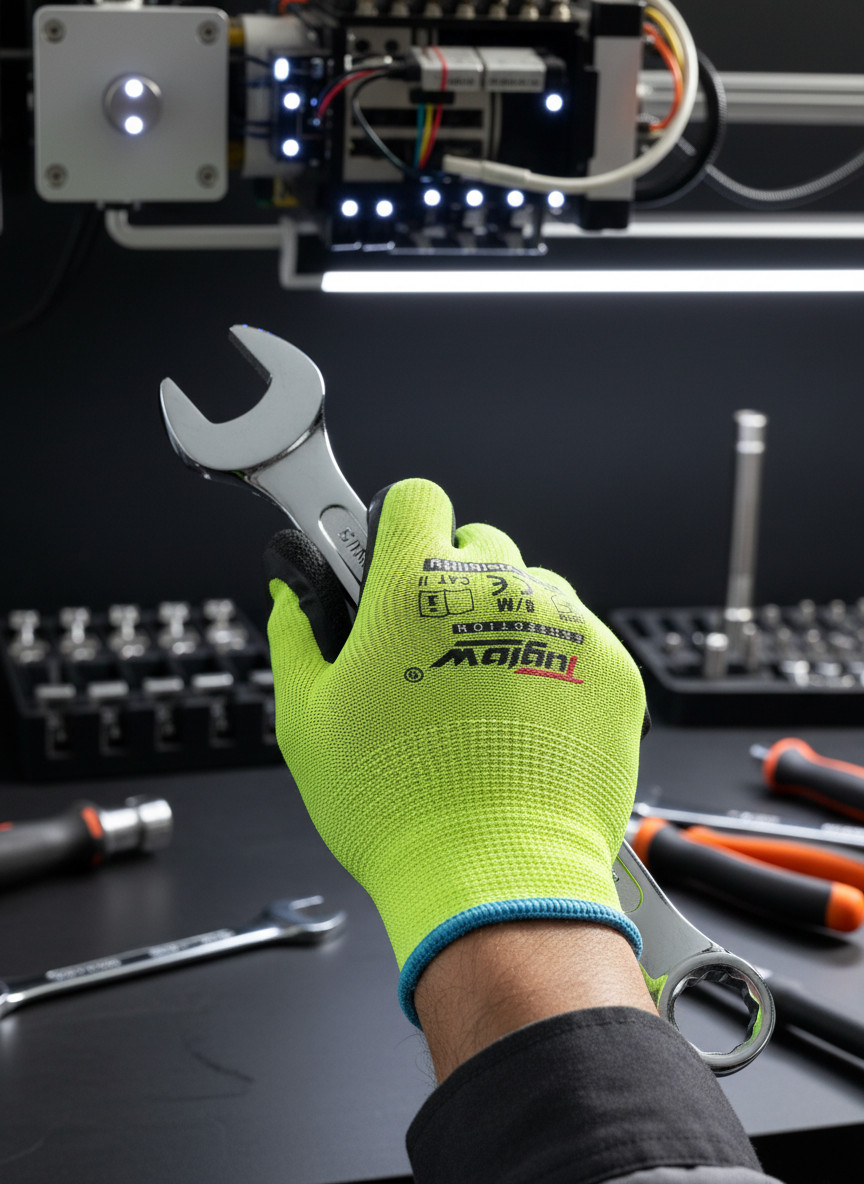 12 Pair Gasoline Lime Safety Gloves Latex Coated Grip Cut Resistant