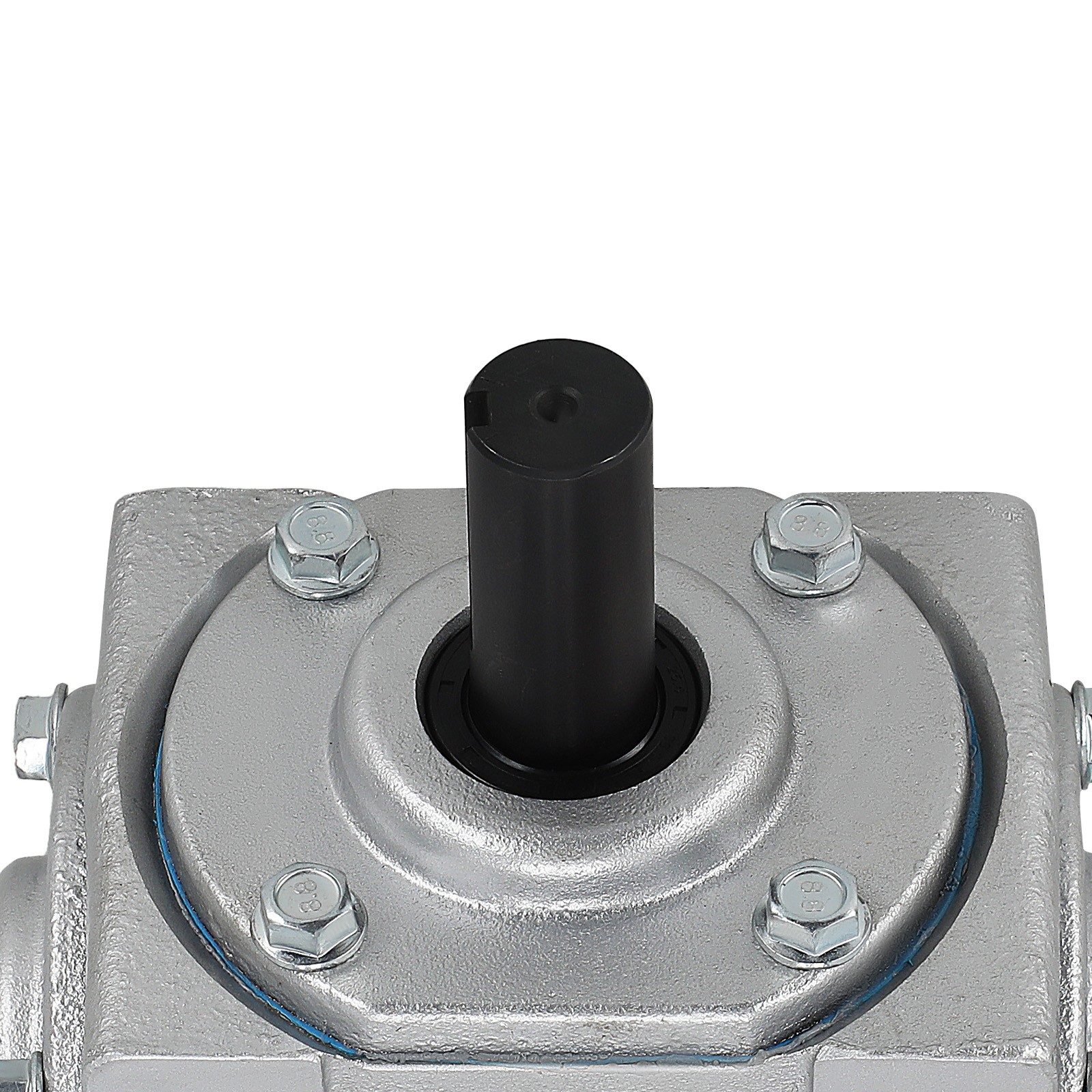 40 HP Right Angle Bevel Gearbox with 2 Keyed Shafts CW/CW 1 to 1 Ratio