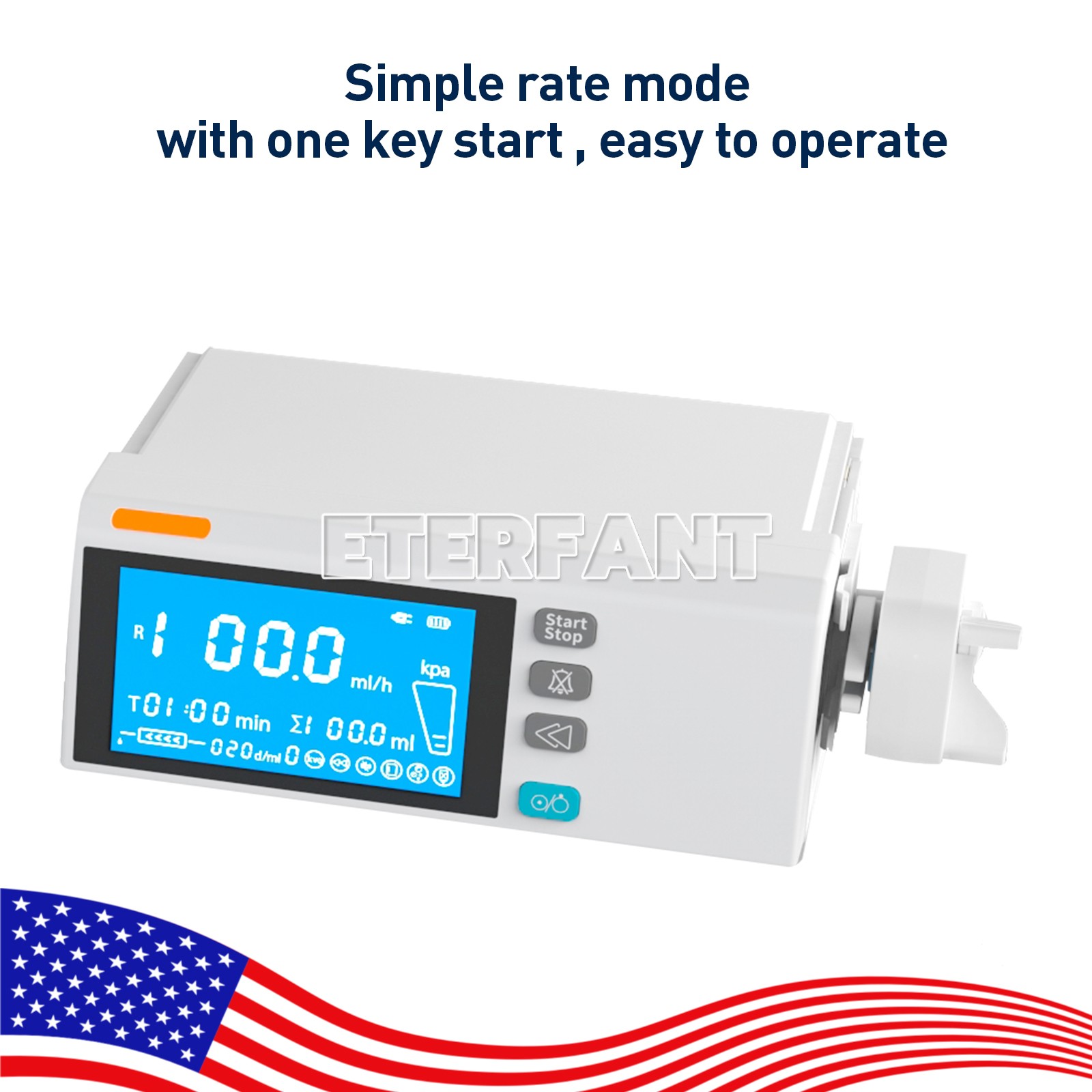 4.3 Inch Color Touch Screen Syringe Pump Stackable Design Medical/Lab Use