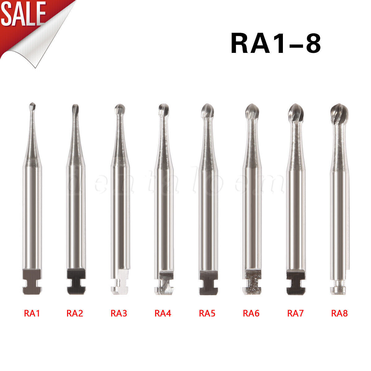 Dental Tungsten Carbide Low Speed Round Burs RA 1 2 3 4 5 6 7 8 For Contra Angle
