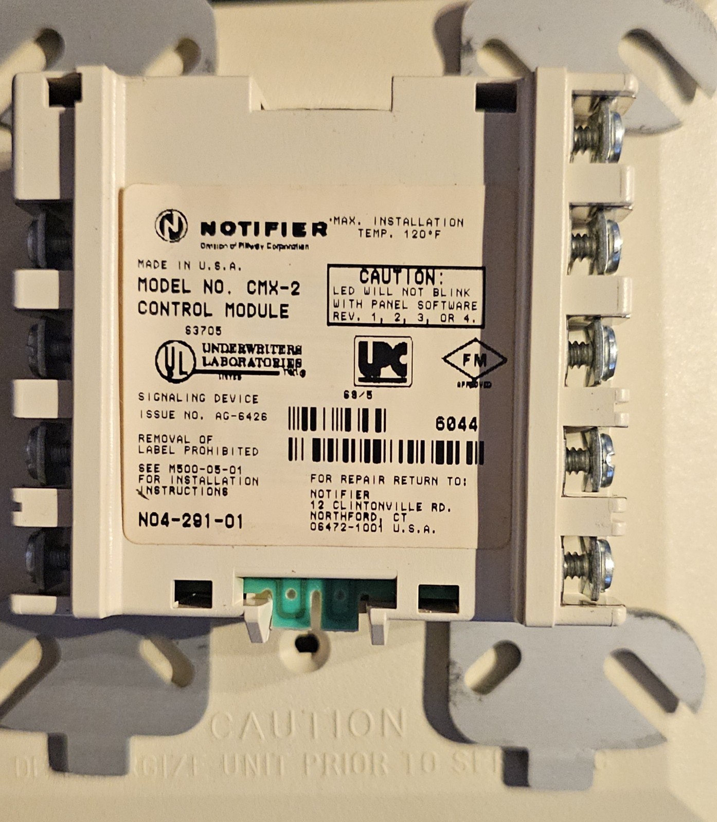 Notifier CMX-2 Addressable Control Module