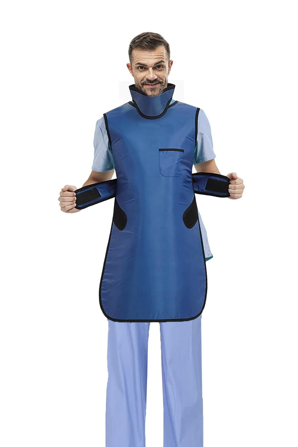 Radiation Xray Apron Shield Half Lead Apron for X-Rays 0.5mpb Blue L with Lea…