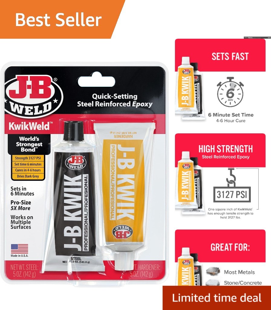 10 oz. KwikWeld Steel Epoxy – Fast Drying, Waterproof Adhesive for All Surfaces