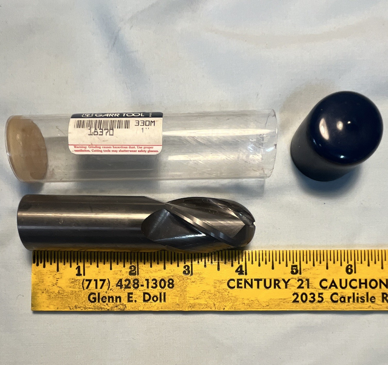 Garr Tool 330M 1 in Solid Carbide 3-Flute Single End Mill, 4 in OAL