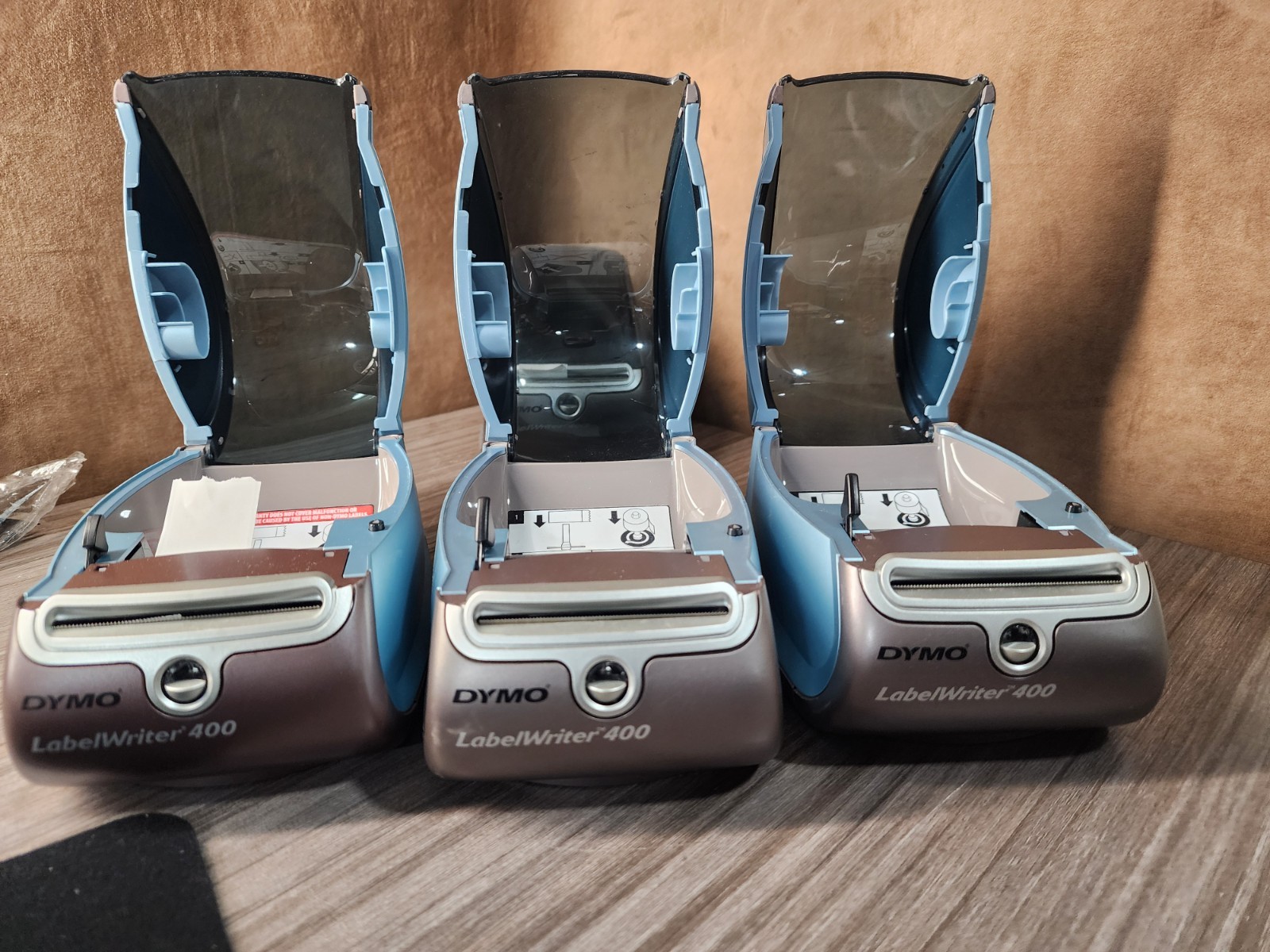Lot of 4 DYMO LabelWriter 400 Thermal Label Printers 93089 USB No Power Supply