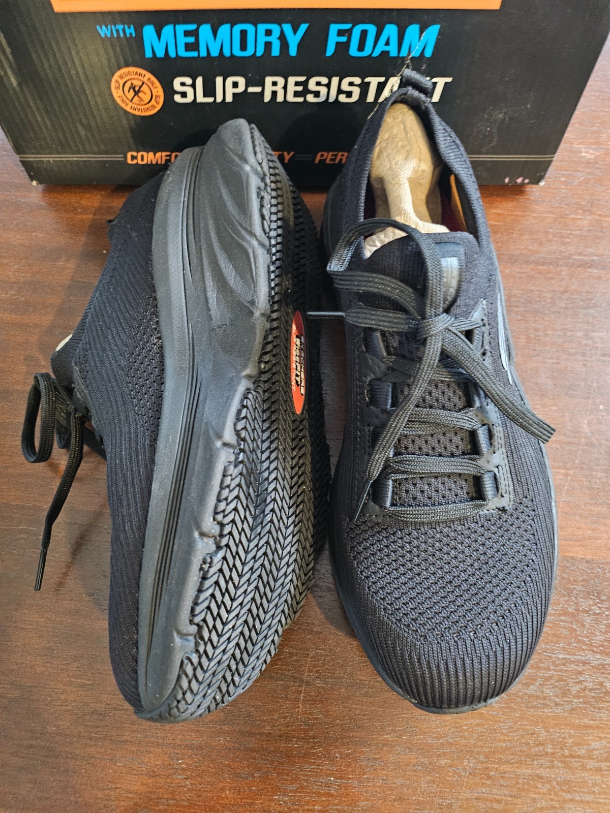 Skechers Women’s Work RF D’Lux Walker SR Ozema Shoes Black Wides Size:7.5