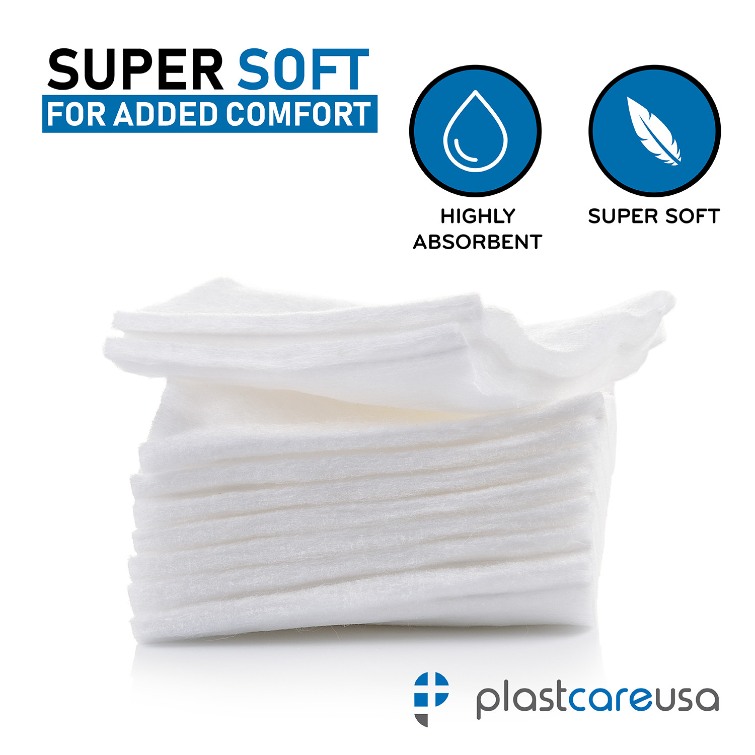 3×3 Dental Gauze Pads, Squares for First Aid Sponges, Non Woven Medical Wipes