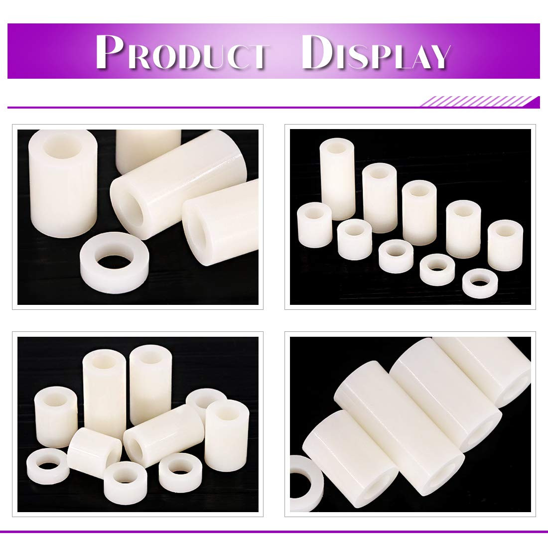 150Pcs Nylon Spacer Standoff Screw Nut Set – PA66 Plastic Assortment