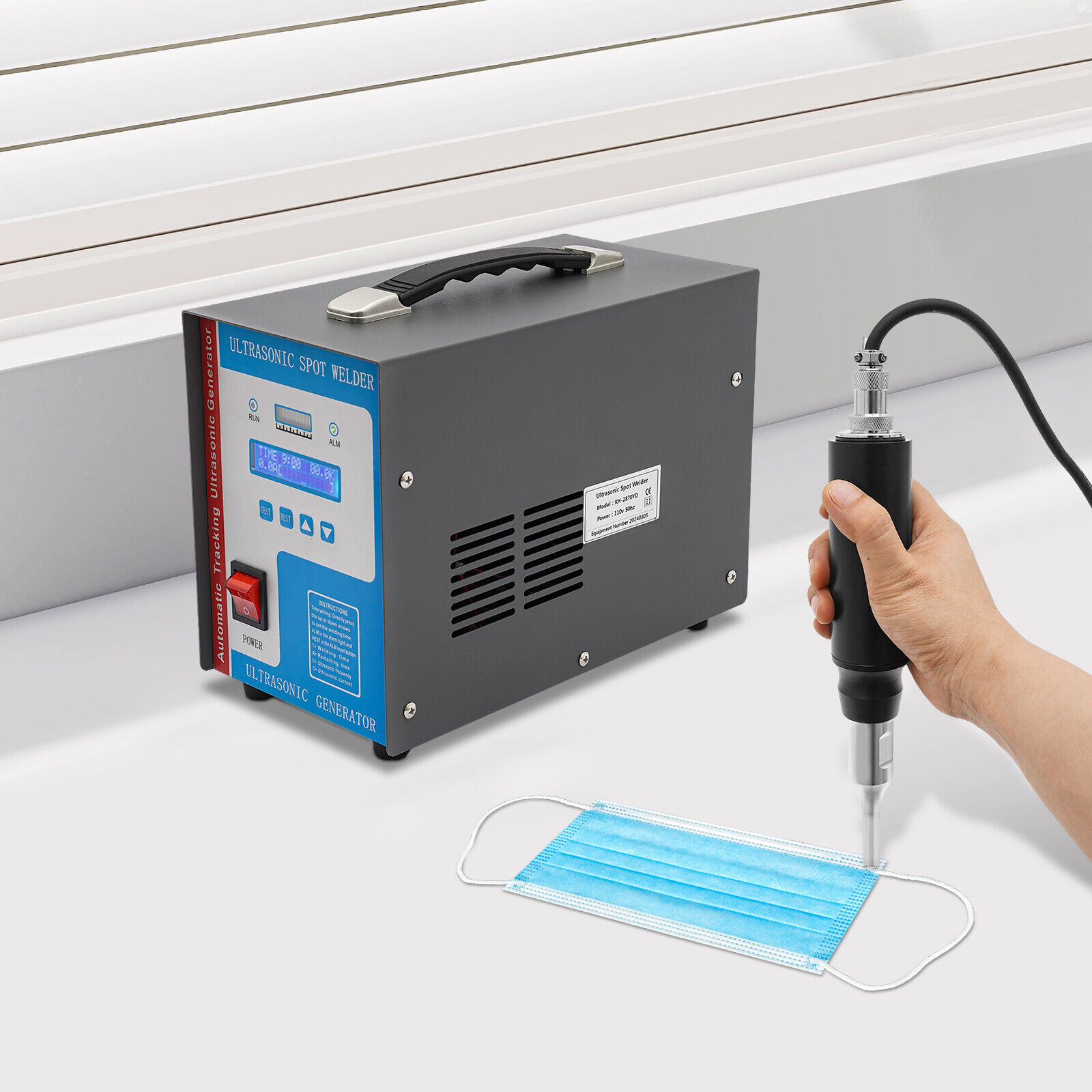 110V Portable Ultrasonic Plastic Welder Ultrasonic Spot Welding Machine 10in1