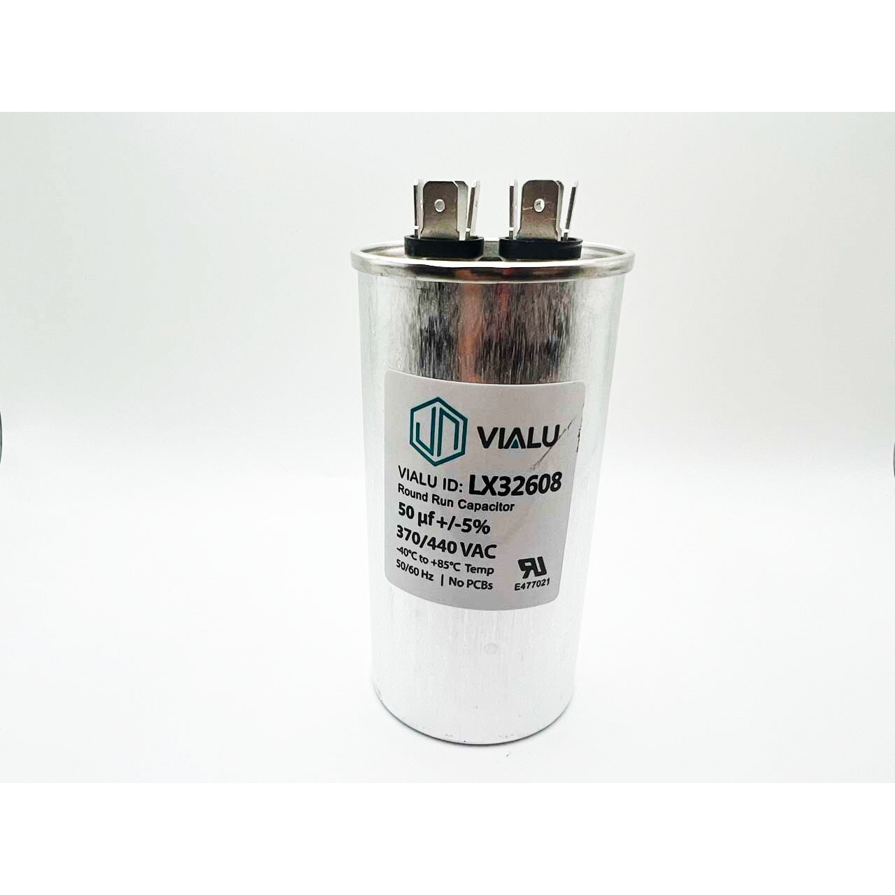 VIALU – 50 uf/MFD 370 VAC volts Round Run Capacitor 50/60 Hz