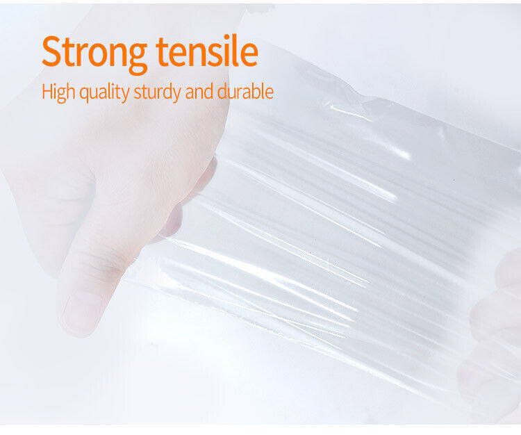 Clear Reclosable Seal Bag Plastic Poly Zipper Bags Zipper W/Hang Hole 2Mil