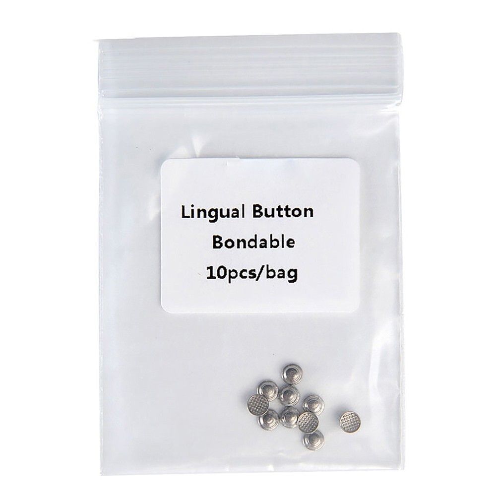 AZDENT Dental Orthodontics Bondable Lingual Buttons/Crimpable Hooks Split Stops