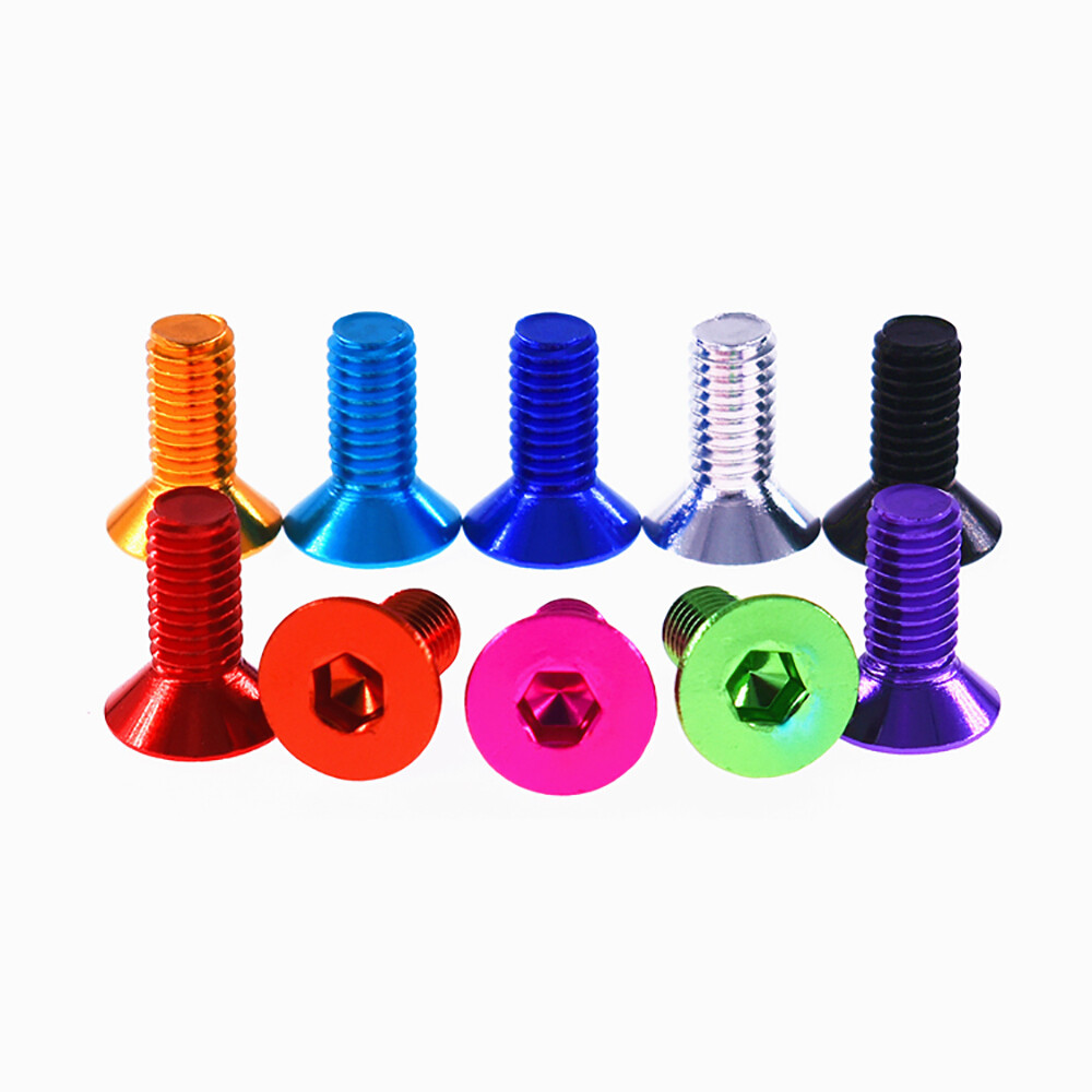 M5 Allen Flat Countersunk Head Screws Hexagon Bolts Aluminum Alloy 6mm~30mm