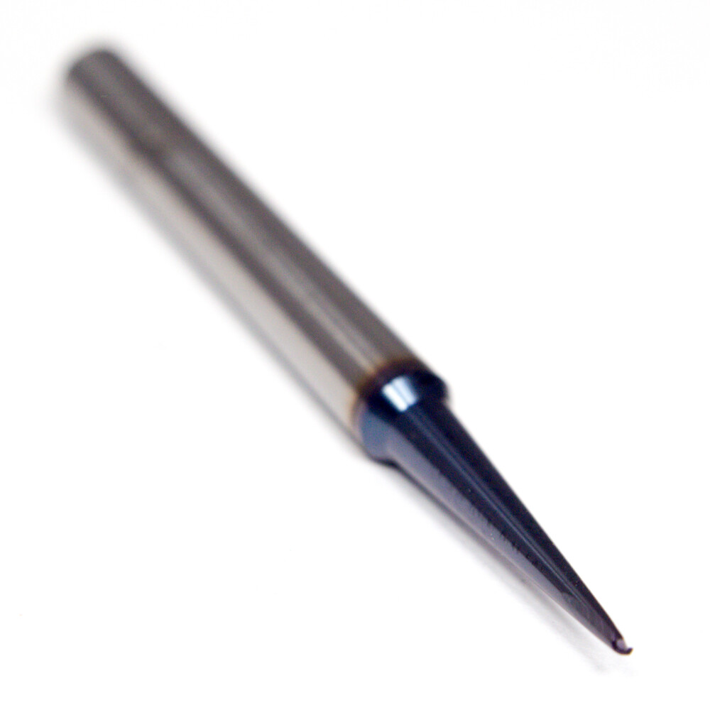 Harvey Tool 38921-C6 Carbide Mold Cutter 0.039″ 1mm 5° 2FL Nano for Steel