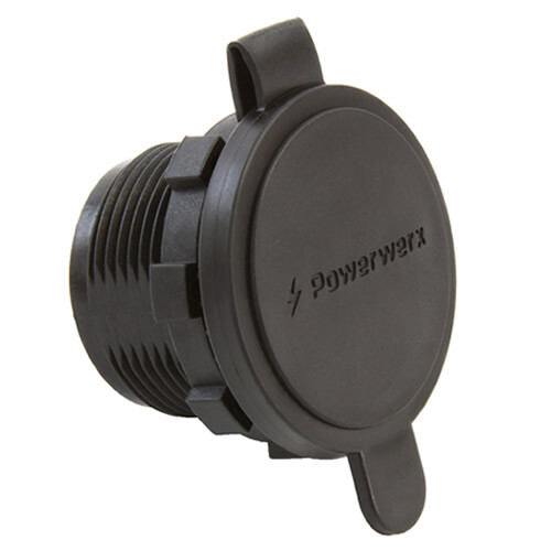 Panel Mount Housing for Single Powerpole Connector with Weather Resistant Cover