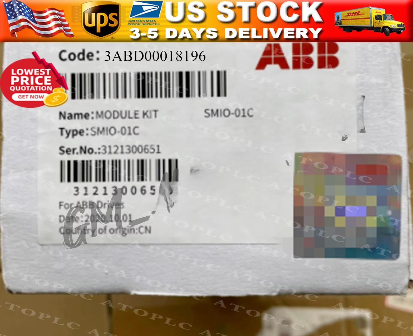 SMIO-01C ABB inverter IO CPU ACS550 control board interface board No Keypad