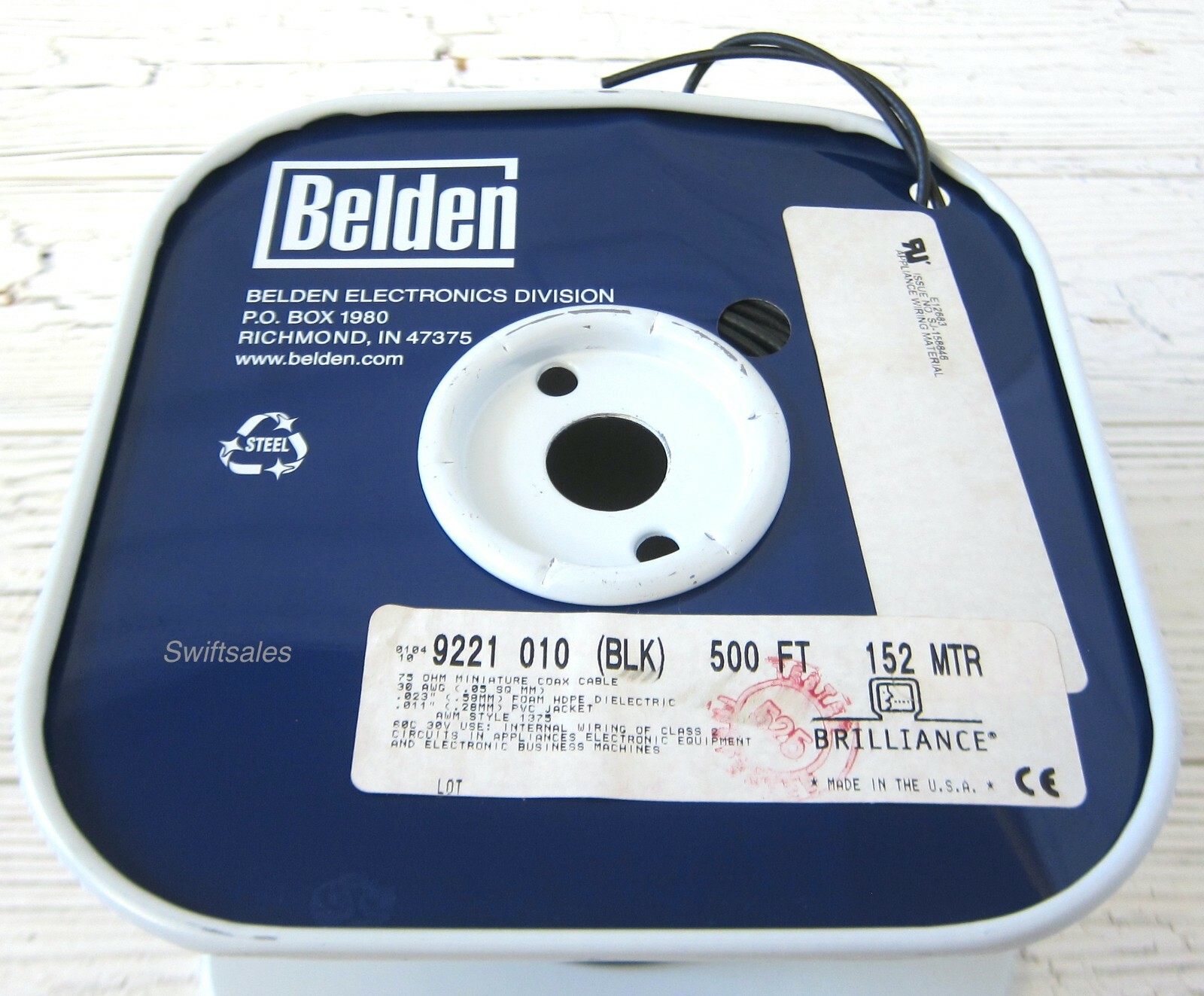 Belden Brilliance 9221 Miniature 75 Ohm Coaxial Cable – Per 25FT