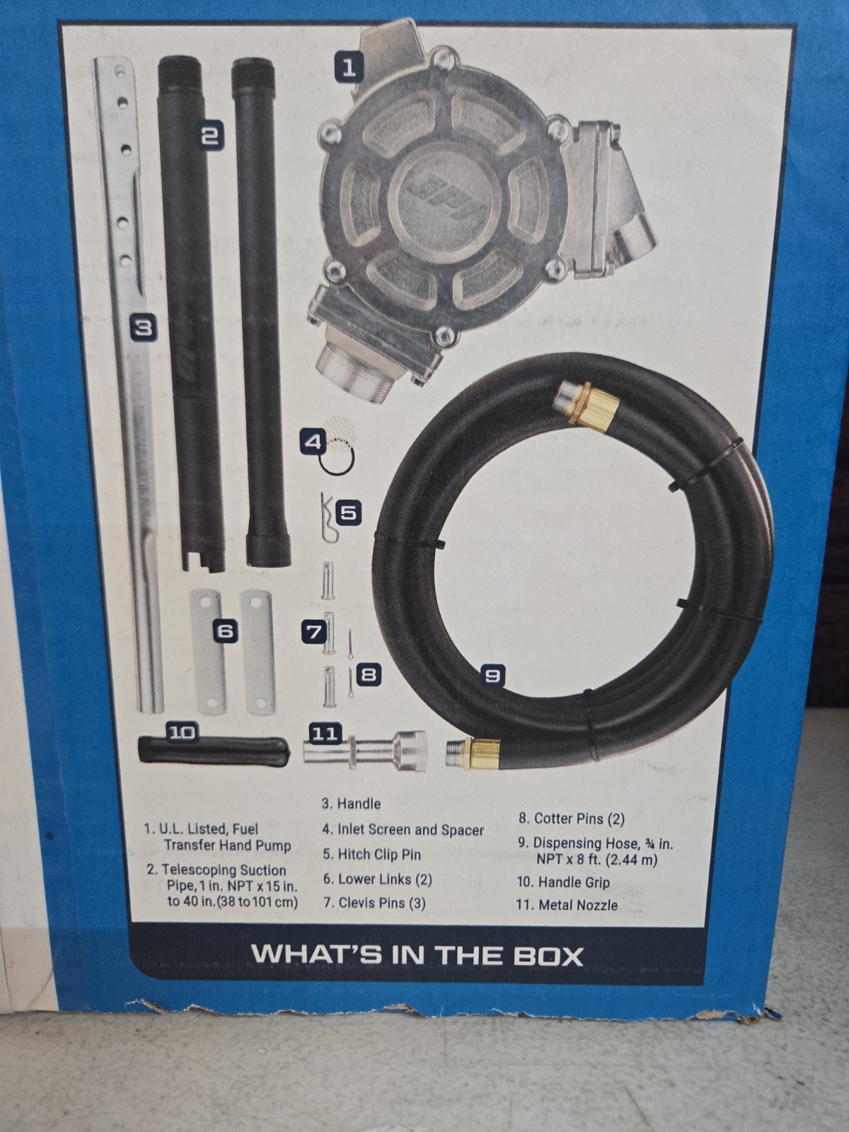 GPI HP-100-UL Lever Action Fluid Transfer Hand Pump w Fuel Filter Kit 50 GPM NEW