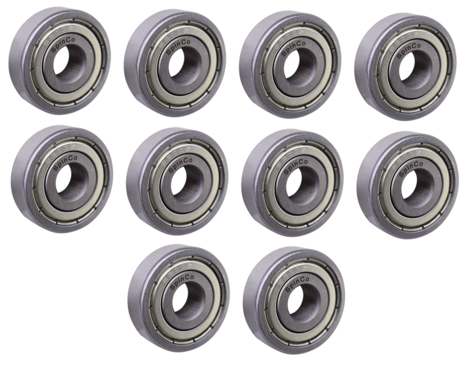 (10 Each) 6200-ZZ, 6200-2Z, 200SS Shielded Radial Ball Bearing 10X30X9 SpinCo