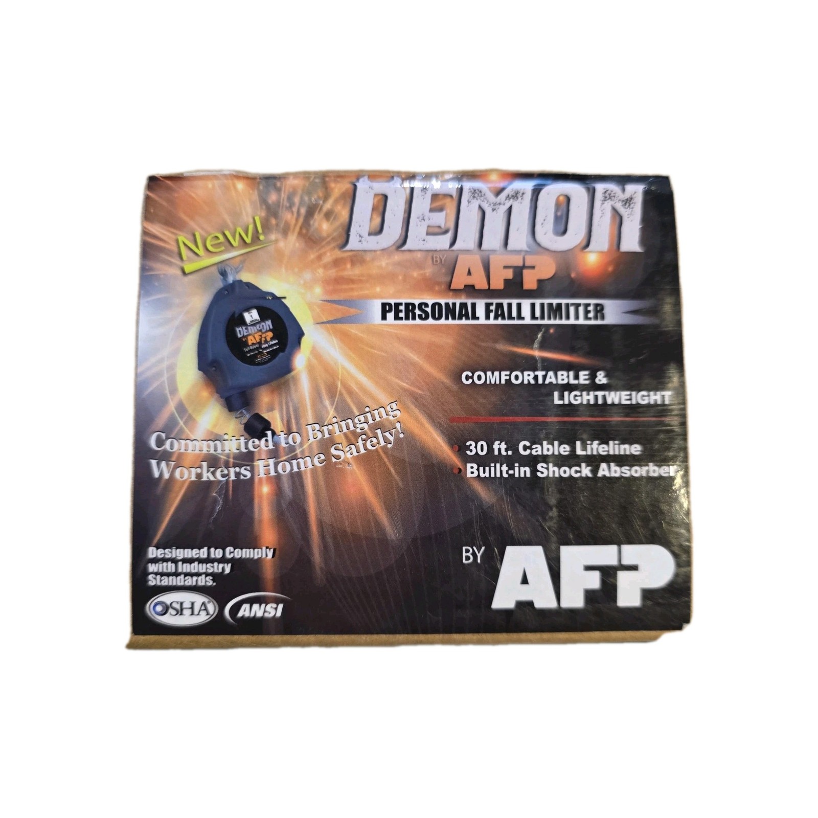 AFP Demon 30 FT Single Leg Self-Retracting Lifeline Cable Retractable | Steel Lo