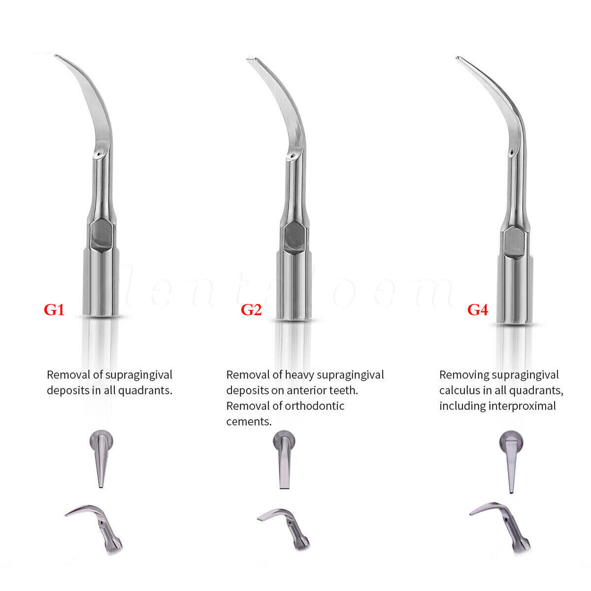 FDA Dental Piezo Air Ultrasonic Scaler 4-Hole Handpiece with 3 Scaler inserts US