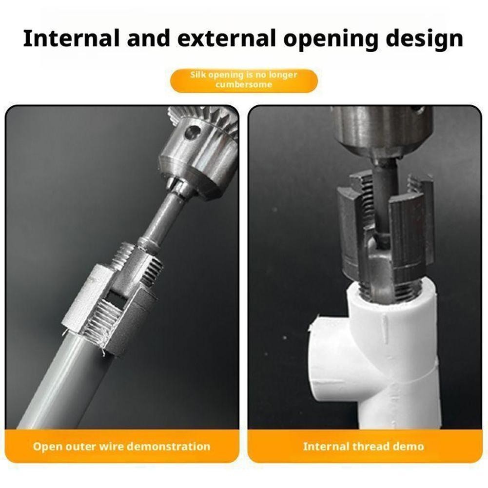 Integrated Internal & External Pipe Threading-Tool PVC Pipe Threader Cutting Kit