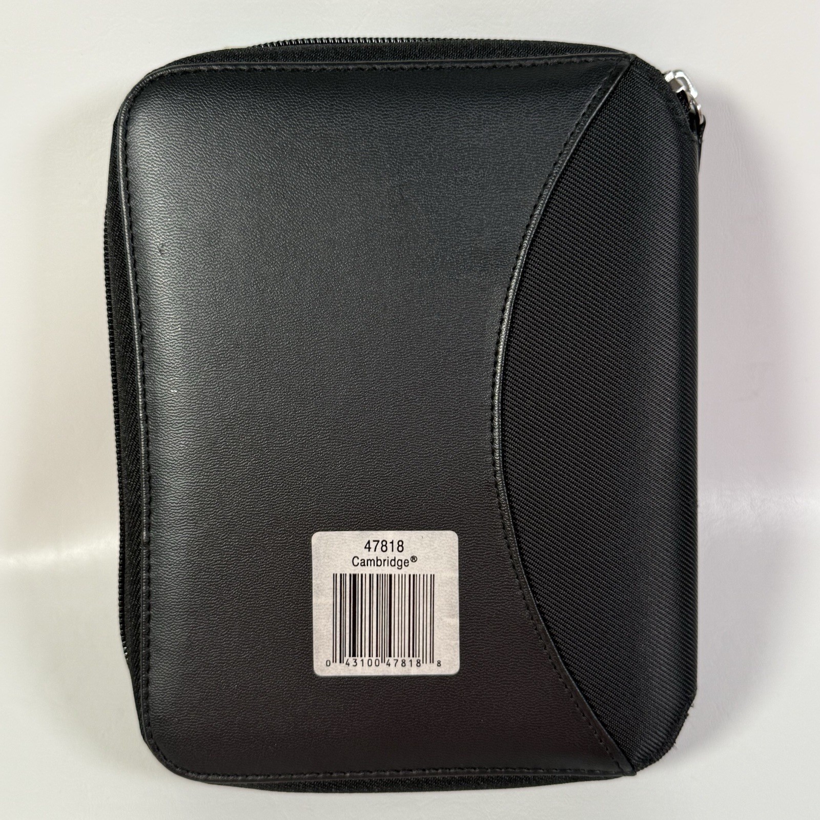 Cambridge Mead Organizer Undated Planner Slim Binder Calendar Black Faux Leather