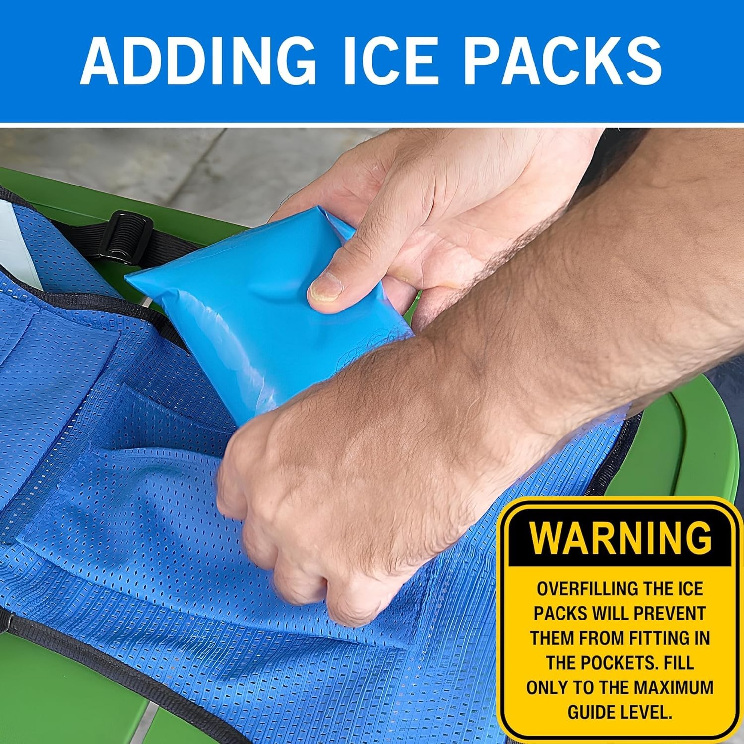 Cooling Vest for Men Women – Ice Vest Cooling Vest With 8 Reusable Ice Packs