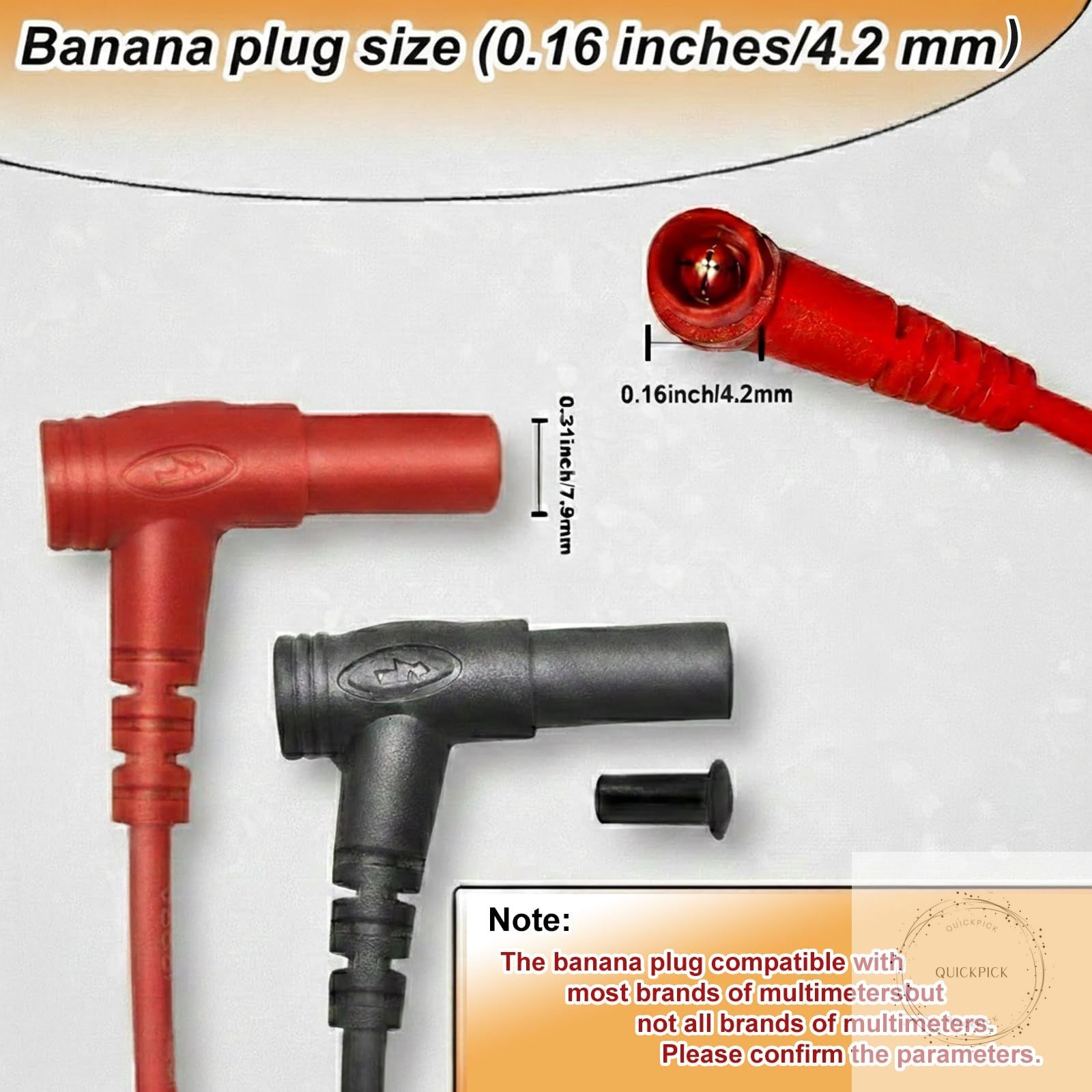 Multimeter Leads Kit 49″ Premium Silicone Multimeter Test Lead Set CAT III 1000V