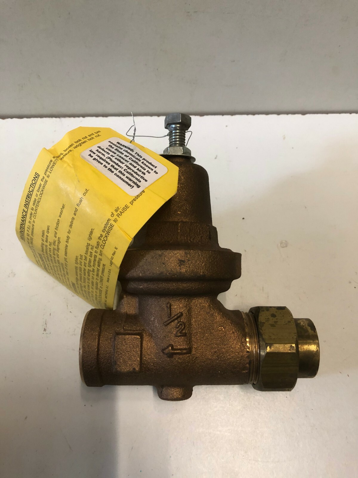 Conbraco No 36-103 Water Pressure Reducing Valve 1/2″ F NPT Union x 1/2″ F NPT