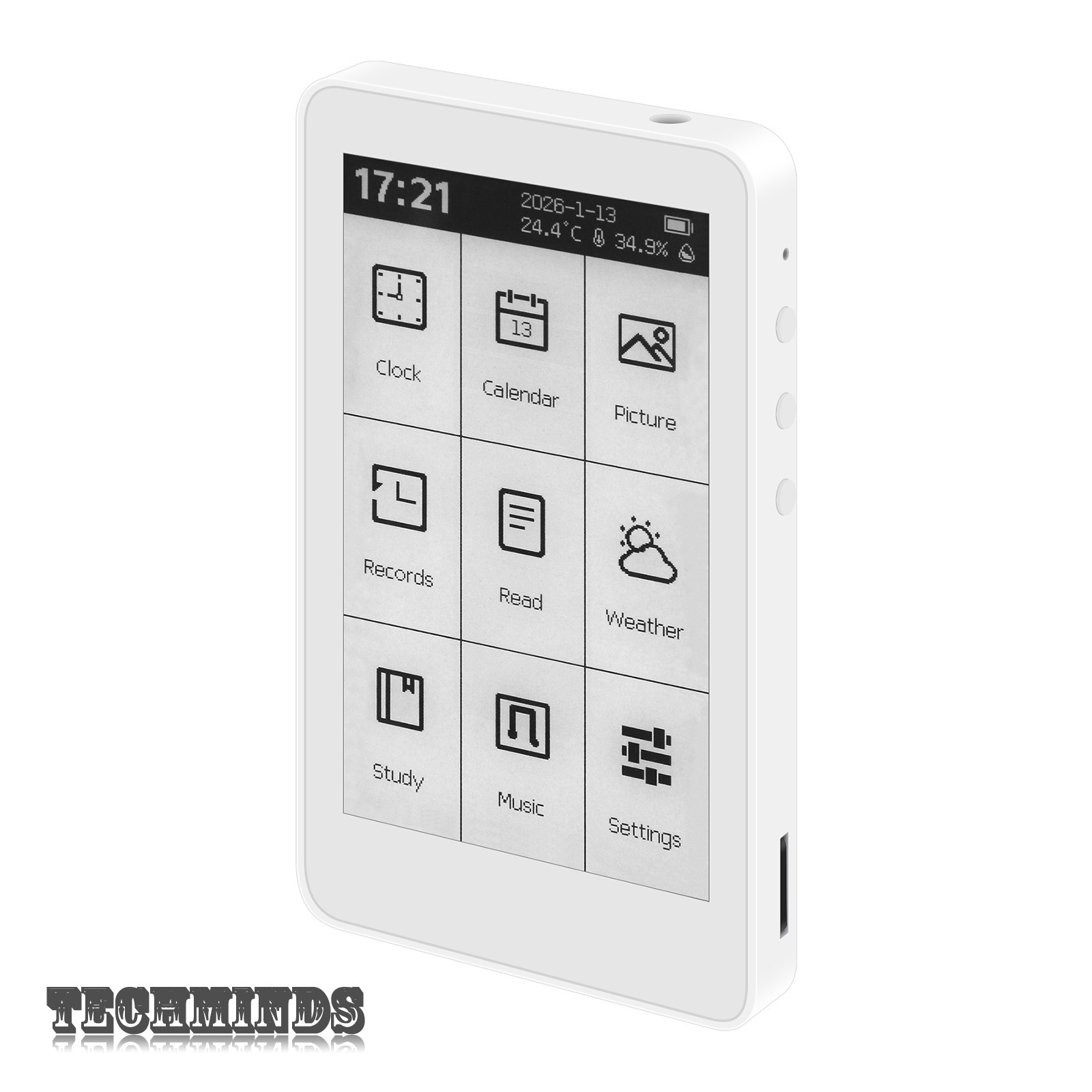 HamGeek M3 Portable E-Book Reader 3.7″ Touch Screen E-Paper 10-Level Adjustable