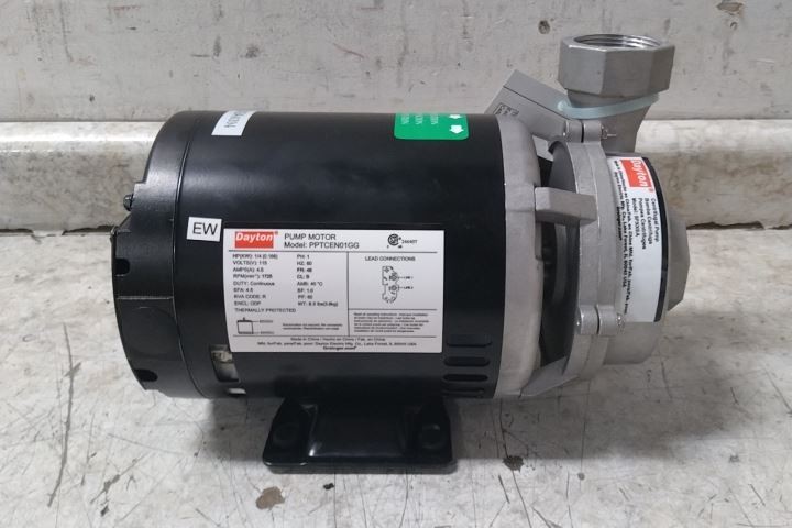 Dayton 5PXX9 1/4 HP 1725 Max RPM 115VAC 11 Ft Max Head Centrifugal Pump