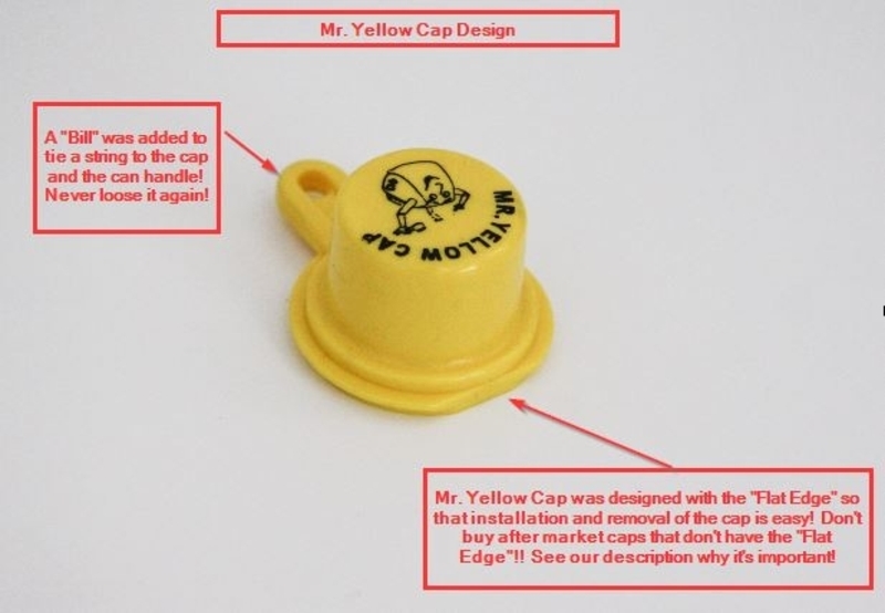 5X – Packs – 1 BLITZ Yellow Spout Cap & 1 Vent Cap, per Pack – 20 pcs total