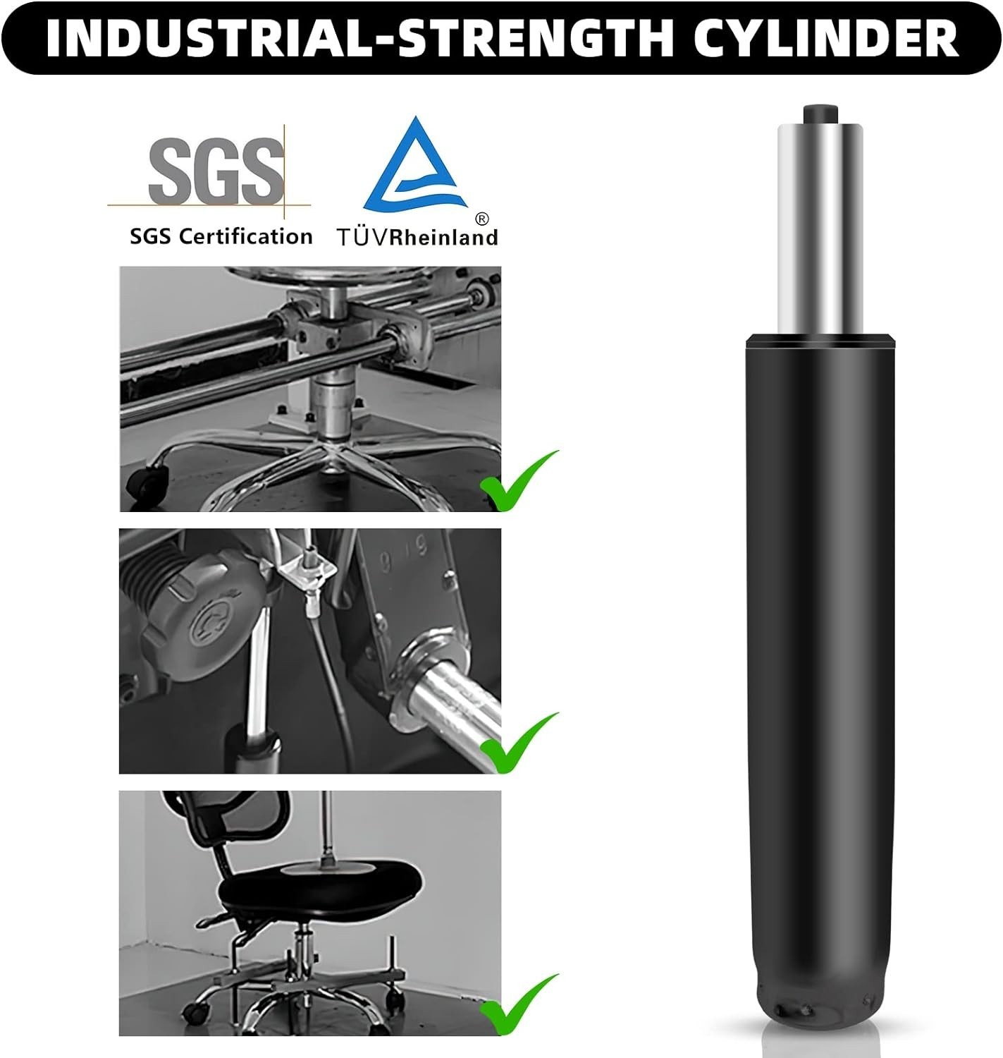 Quiet & Smooth 360° Rotation Office Chair Cylinder