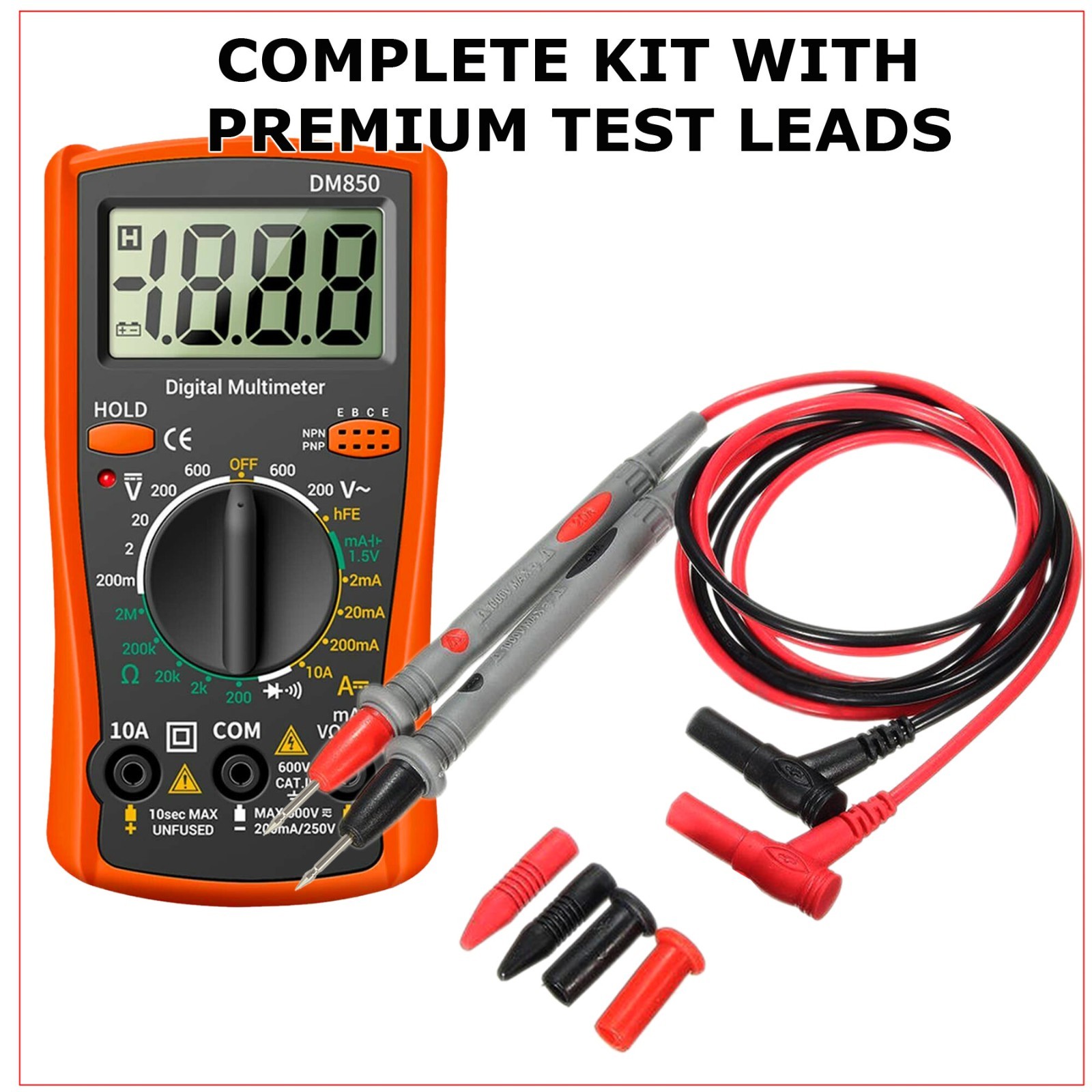 Digital Multimeter AC DC Voltmeter Ammeter Ohmmeter Volt Tester Meter XL830L
