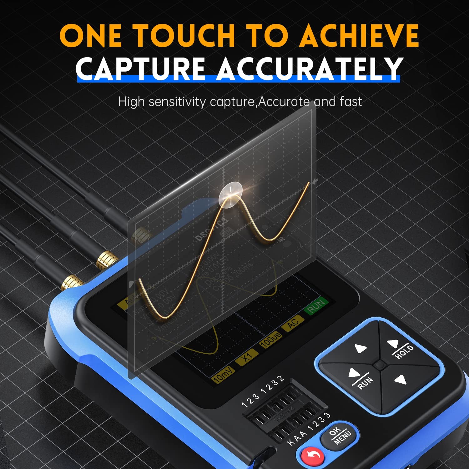 FNIRSI DSO-TC3 3-in-1 Oscilloscope 500KHz Bandwidth 10MSa/s Sampling Rate