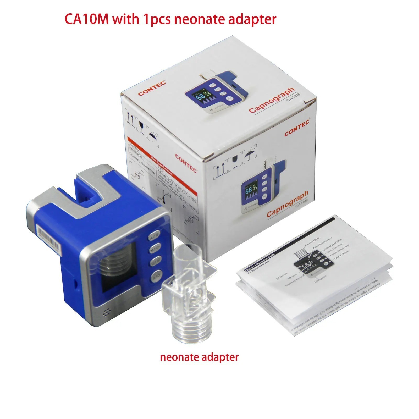 CA10M Mainstream End-tidal Capnograph ETCO2 Respiration Alarm Monitor Human use