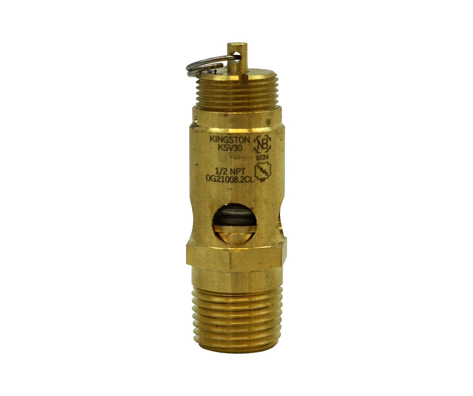 Kingston 1/2” NPT Brass Soft Seat Pressure Relief Valve 20 PSI / 71 SCFM