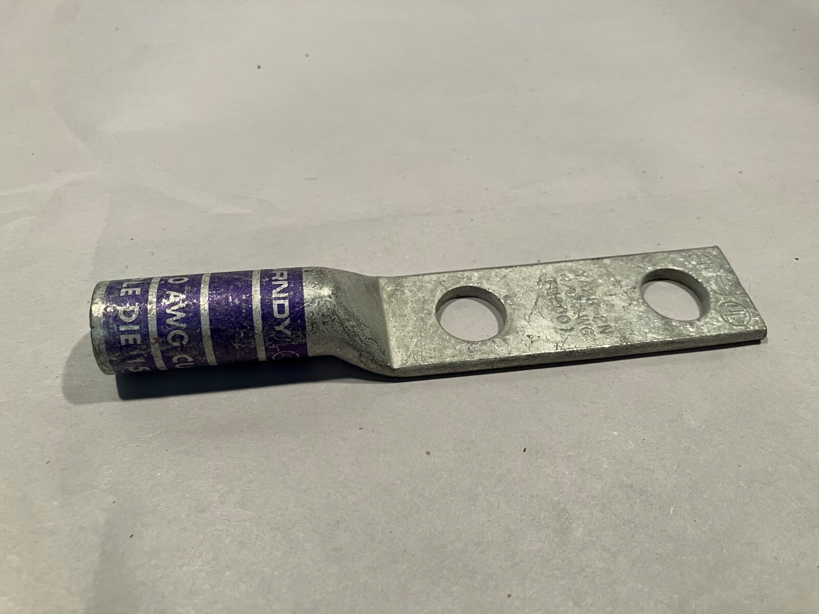 Purple Die 15 Lug Cooper Crimp Burndy YA28-2N 4/0 AWG STR N200 2 Hole 1/2″ New