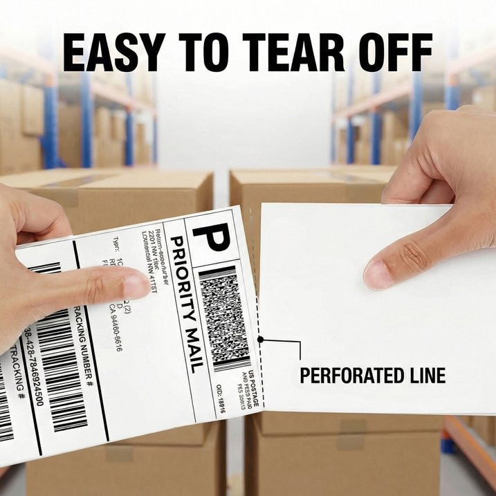 1000PCS labels 4 x 6 Direct Thermal Shipping Labels For Zebra & Rollo Printers