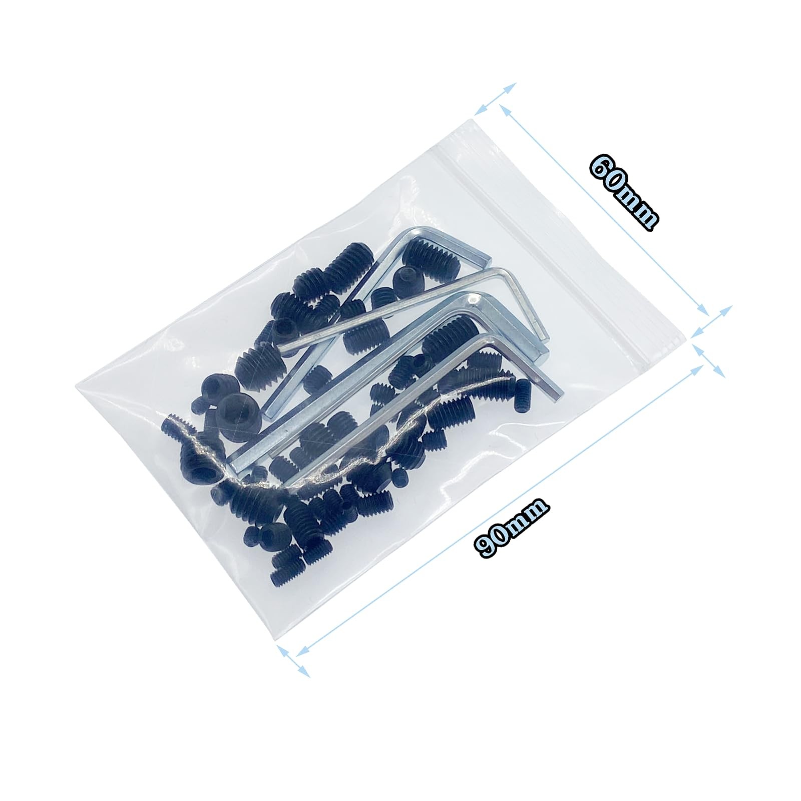 60pcs Set Screws, Set Screws Assortment Kit, Grub Screws M3 M4 M5 M6 M8 for H…