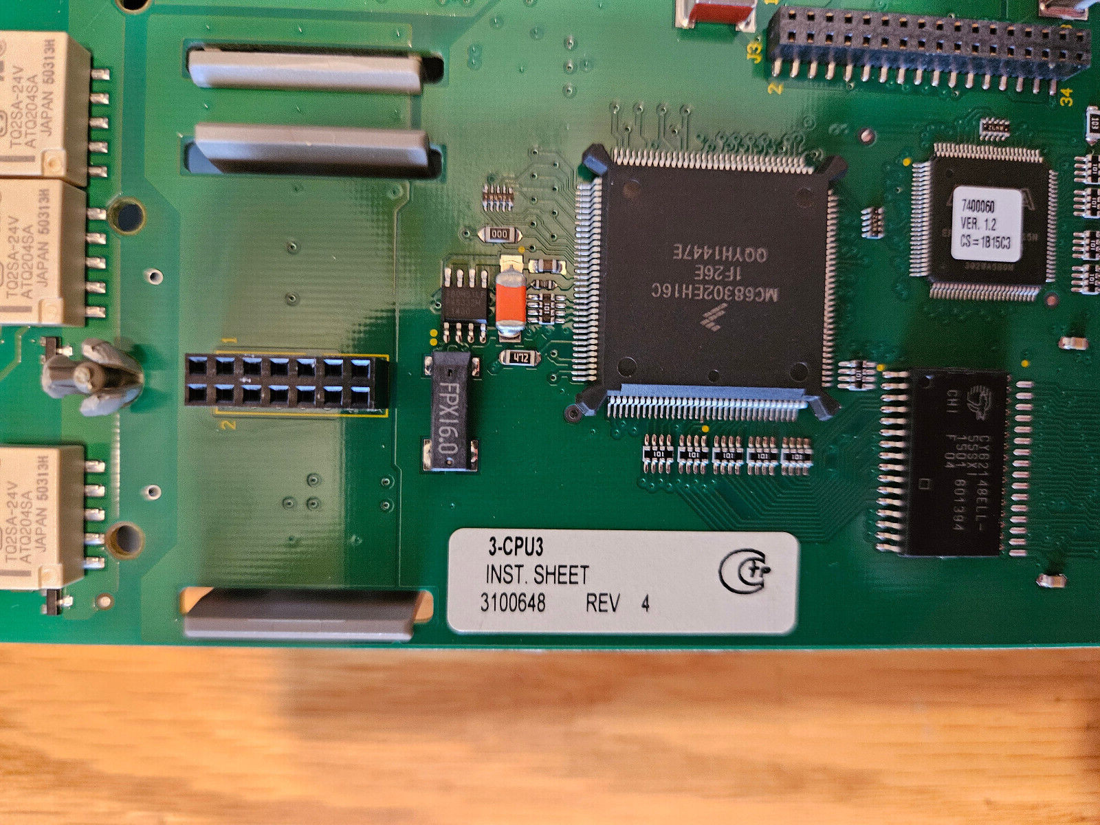 Edwards UTC FIRE & SECURITY COMPANY 3-CPU3 / 3CPU3 Board with 3-LCD display