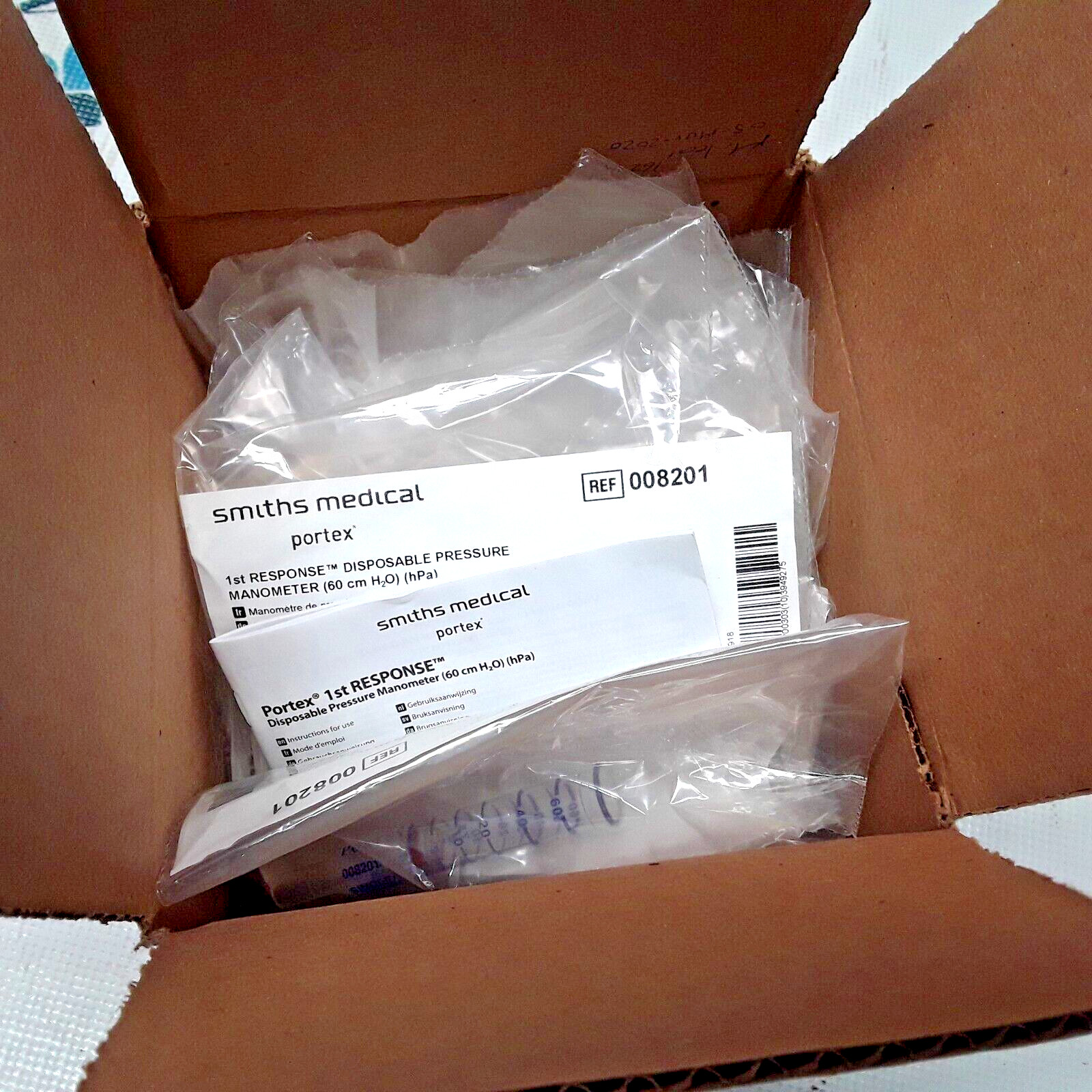 008201 SMITHS MEDICAL PORTEX – 60 cm H20 – HPA – 20/BOX – OPENED 1 FOR PIC – NEW